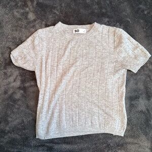 SO Heather Gray Knit Top